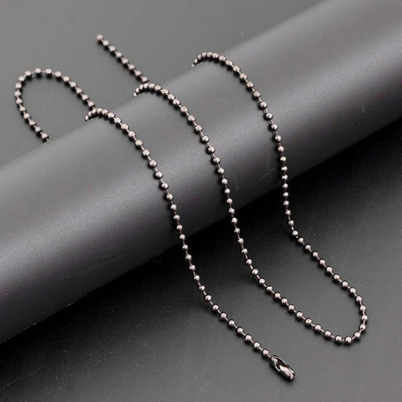 IFNOW Ceiling Fan Pull Chain Metal Fan Pull Chain Extension, Ceiling Fan Chain Connector, Diameter 3.2mm 13 Feet Long with 16 PCS Connectors (6.5 Feet Black*2) - Image 5